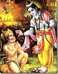 Hanuman meeting Rama