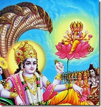 Lord Vishnu with Brahma