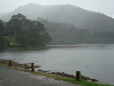 Puriri Bay on a rainy day