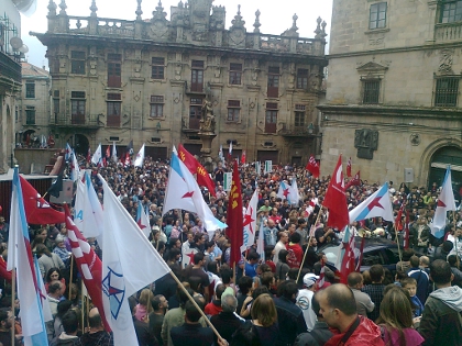 manifestación en Compostela o 29S