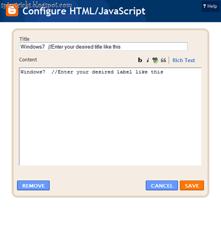 Configure HTML-JavaScript