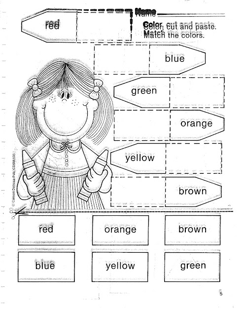 Fichas Para Pintar Y Aprender Los Colores En Ingles