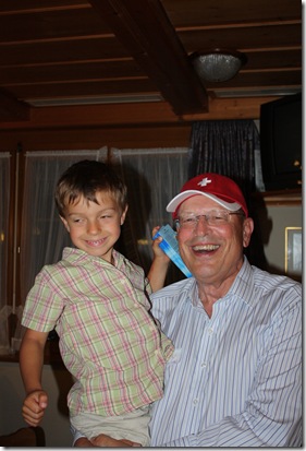 Day 4 Schwendiman party Dad and Jens Heusser (Angelina and Andi's son, Lilli's grandson)