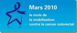 logo mars 2010, le mois de la mobilisation contre le cancer colorectal