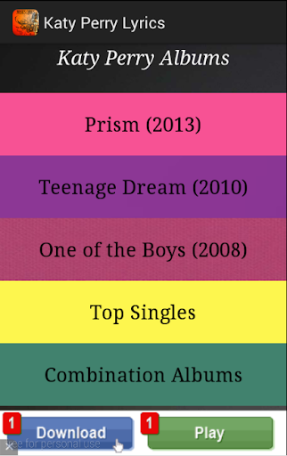 katy perry songs