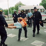 Bayonne- septembre 2000- pour attirer l'attention sur les risques courus par les familles des prisonniers