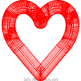 Coração wireframe girando