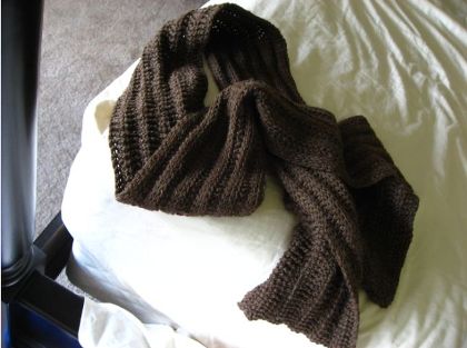 Ribbed Scarf Pattern. Tunisian Ribbed Scarf Pattern