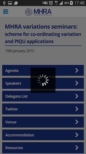 MHRA Variation 2015 Event App