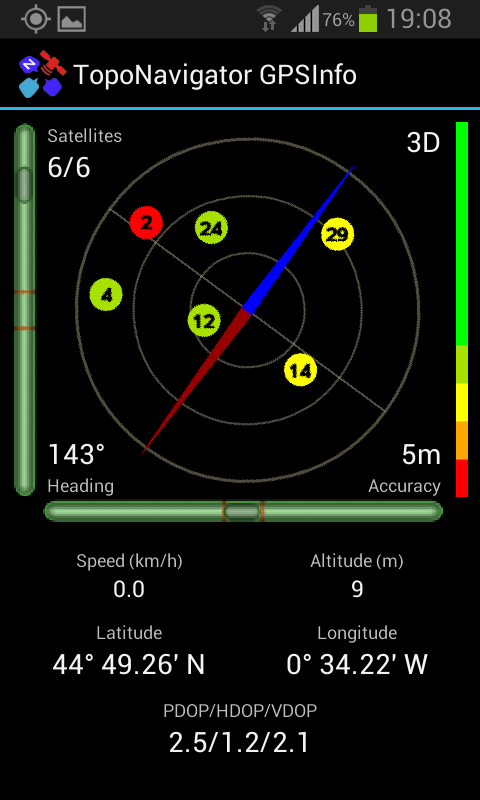 Toponavigator GPSInfo - screenshot