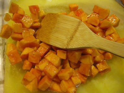 photo of the diced persimmons