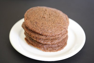 photo of a stack of Chocolate Sugar Cookies on a plate