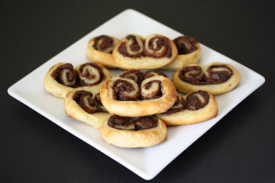 photo of a plate of Nutella Palmiers