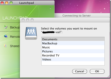 Mount the Server Share on the MAC