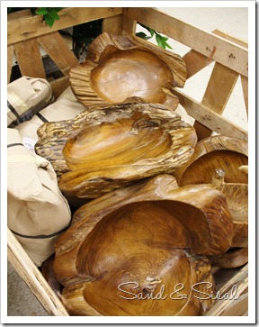 teak root bowls