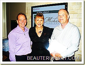 Misha & Andy Wilkinson together with  Oliver Masters  wine maker for Misha's Vineyard