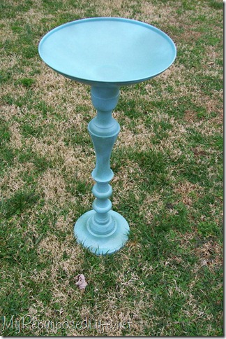 candlestick birdbath