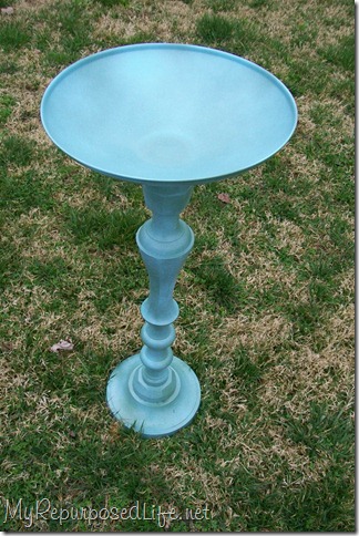 candlestick pot lid birdbath