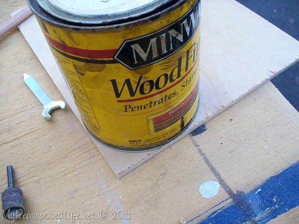 use a can to make a curve  pattern on plywood