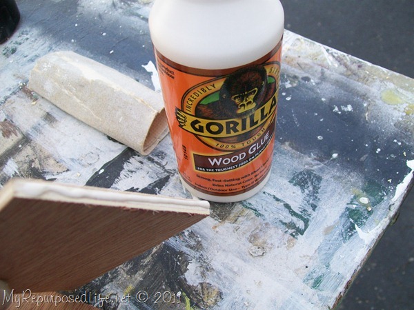 small amounts of wood glue work best