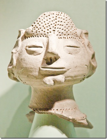 female british celtic pottery head from the third century