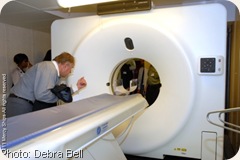 South AFrica Board of Director in the CTScanner room on tour during the Thank you function