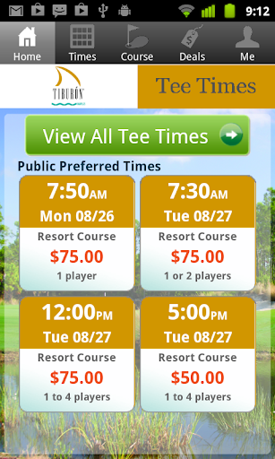 Tiburon Golf Tee Times