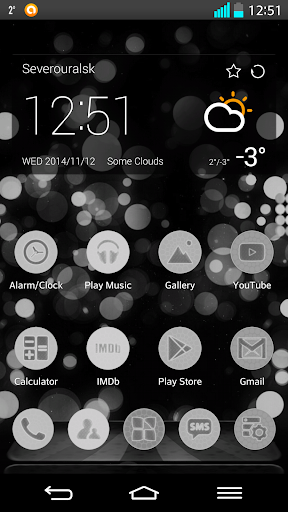 NEXT LAUNCHER THEME CirclesWHT