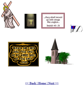 Exemplos de GIFs cristãos em CyberGIFs.com