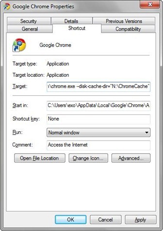 Chrome Cache Folder