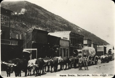 Ross Wagon Train Telluride abt 1880