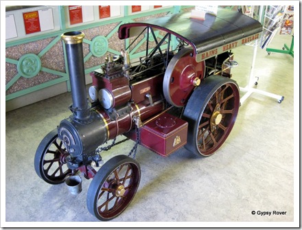 Live steam scale model of a Fowler traction engine.