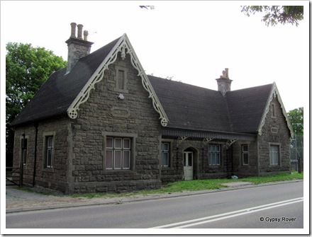 Axbridge railway station. Built in Mendip stone in 1869 for the Bristol Exeter railway. Later to become the GWR.