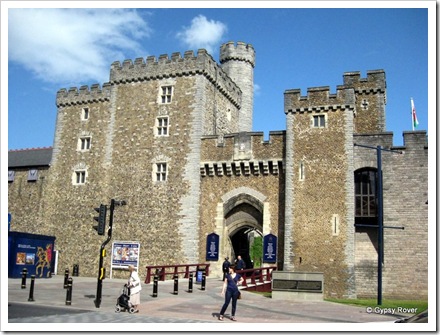 Cardiff Castle main entrance.