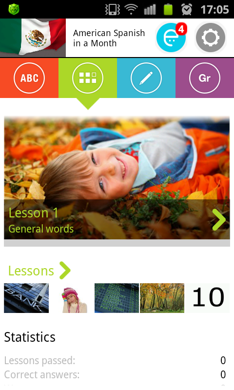 Android application American Spanish in a Month: Listening course screenshort