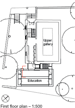 Newlyn Art Gallery Cornwal First Floor Plan