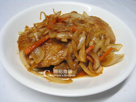 喼汁豬扒 Pan-fried Pork Chops in Worcestershire sauce