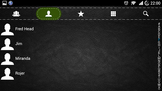 exDialer A-Black Leather theme - screenshot thumbnail