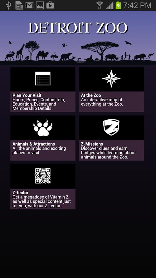 Android application Official Detroit Zoo App screenshort