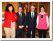 de izquierda a derecha, Almudena Correal, Vicente de Gregorio, José María Barreda y Beatriz Calvo, en su reciente reunión en Toledo.