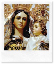 Imagen de la patrona que ilustra el cartel de actividades confeccionado este año por la Hermandad de la Virgen del Carmen.