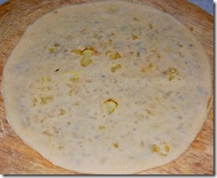 gobi paratha instructions rolled