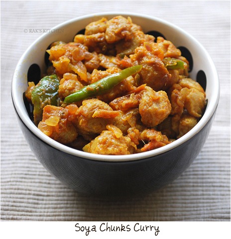 Soya chunks curry