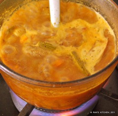 Add sambar powder Add sambar powder