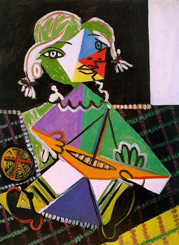 Girl with a boat(Maya Picasso,1938,oil on canvas)