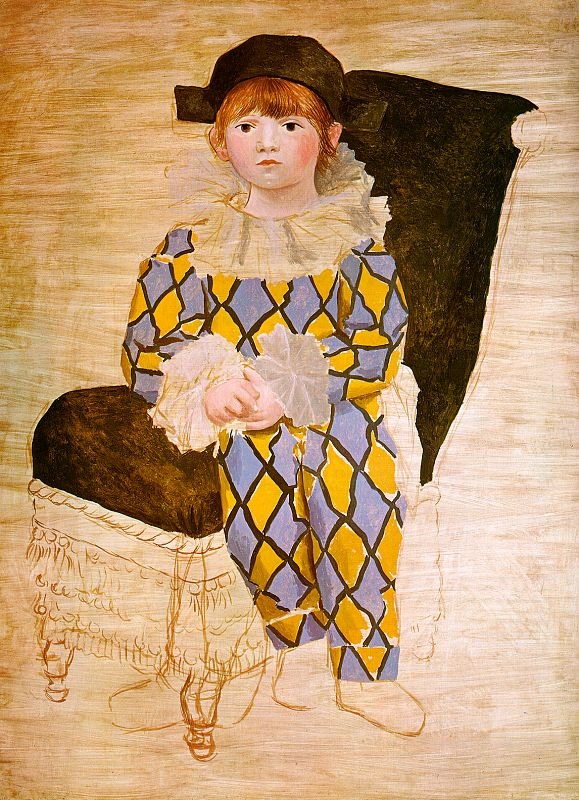 Paul as herlequin(1924,oil on canvas)
