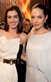 Actresses Anne Hathaway and Angelina Jolie during VH1's 14th Ann