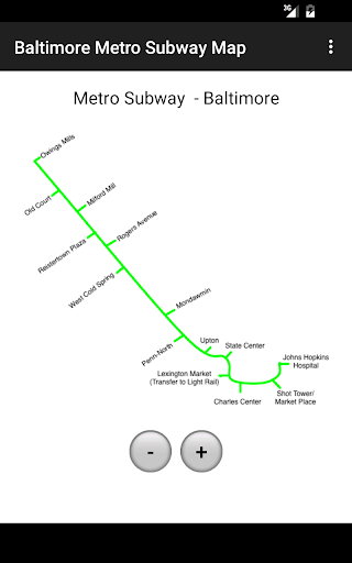 Baltimore Metro Subway Map