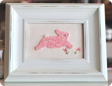 Punch needle bunny for blog