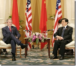 President George W. Bush and Laura Bush attend service at Cua Bac Church and address the press afterwards in Hanoi, Vietnam